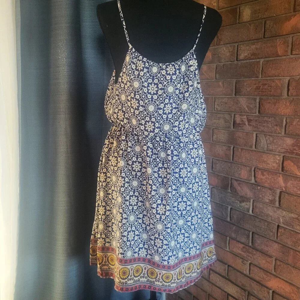 Francesca's Birdcage Boho Spaghetti Strap Summer Dress - Size L - Picture 6 of 11